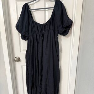 Free People “On My Level” black maxi dress